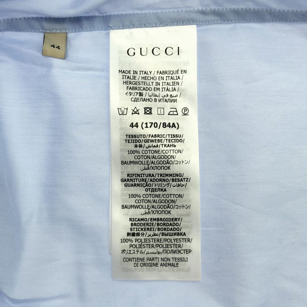 Gucci Long Oxford Tops Clothing Shirt Sleeve Blue View 6